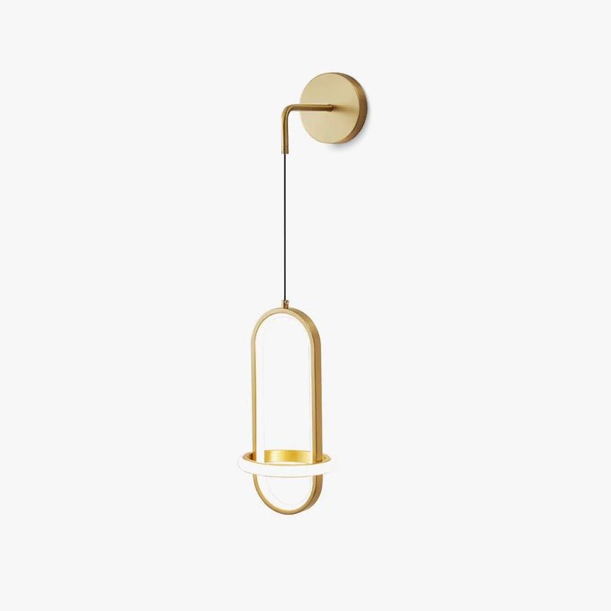 Vivianne aplică de perete din alamă, modernă, minimalistă, ovală