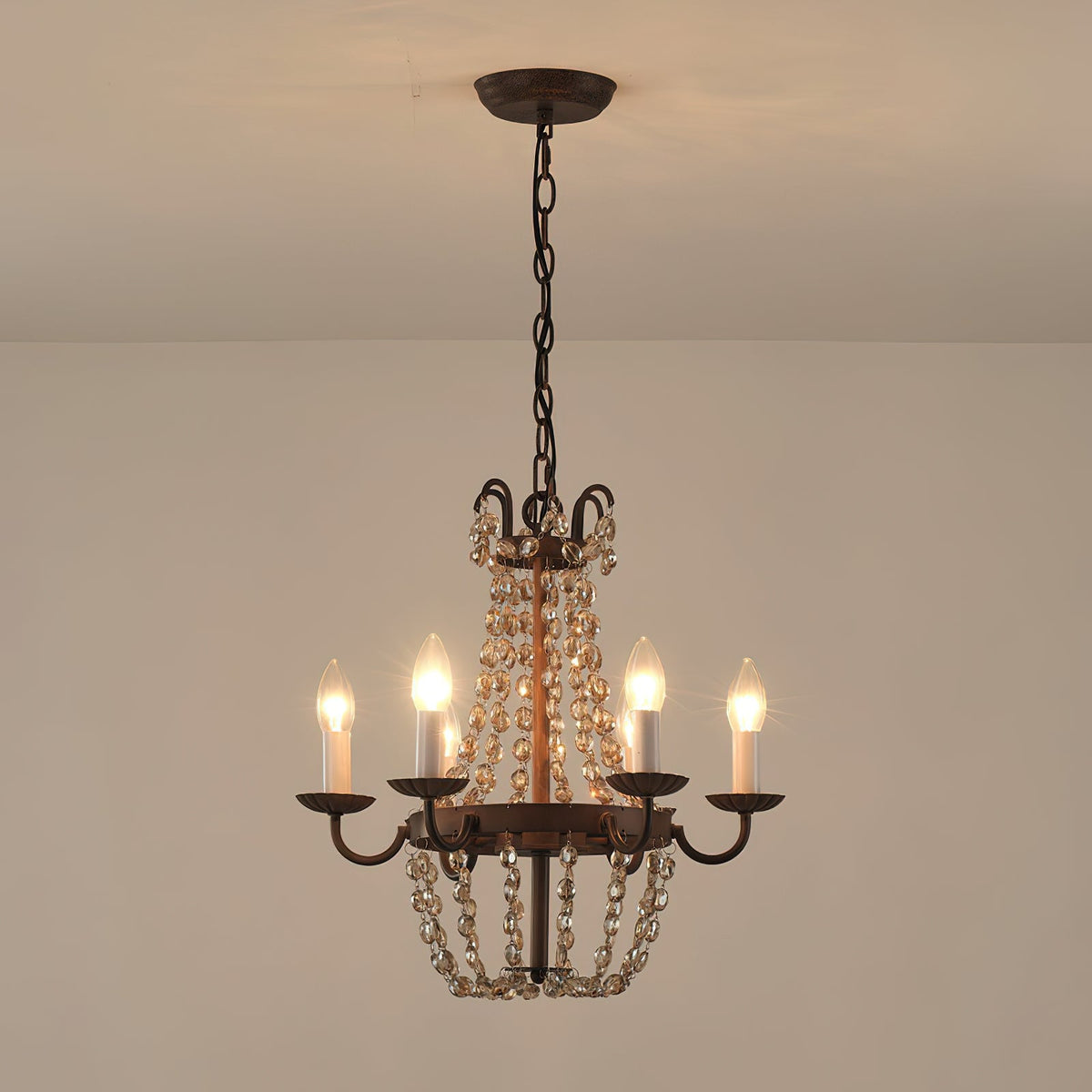 Luxinine candelabru Vintage Flea Market cu Cristale