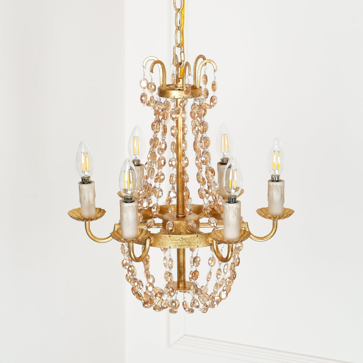 Luxinine candelabru Vintage Flea Market cu Cristale