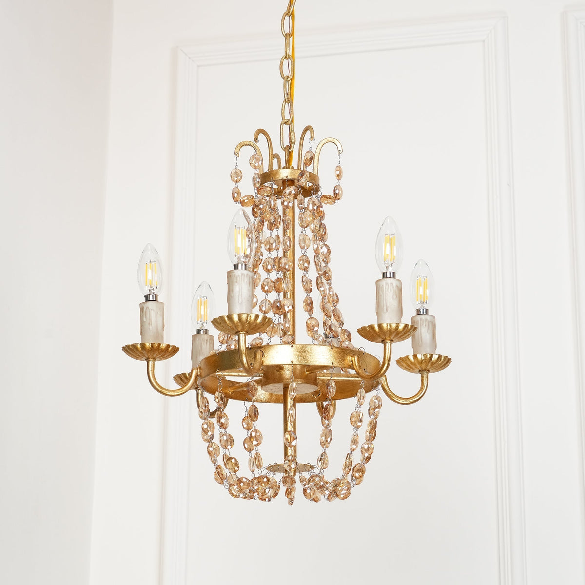 Luxinine candelabru Vintage Flea Market cu Cristale