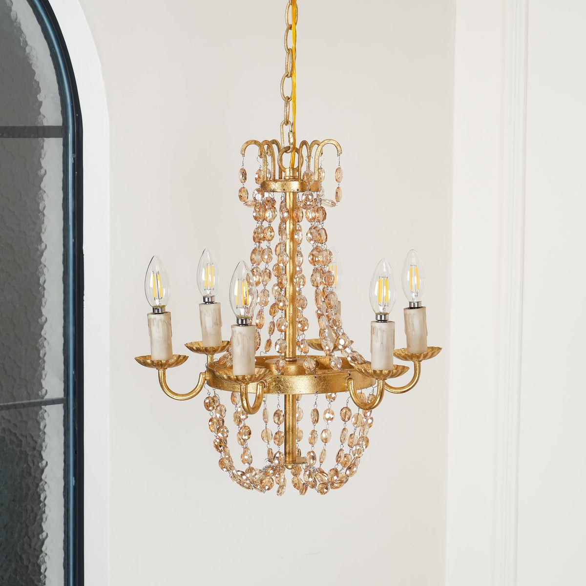 Luxinine candelabru Vintage Flea Market cu Cristale