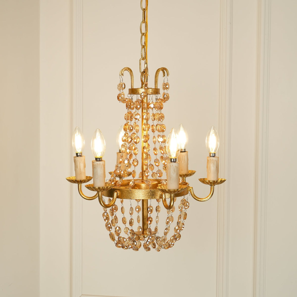 Luxinine candelabru Vintage Flea Market cu Cristale