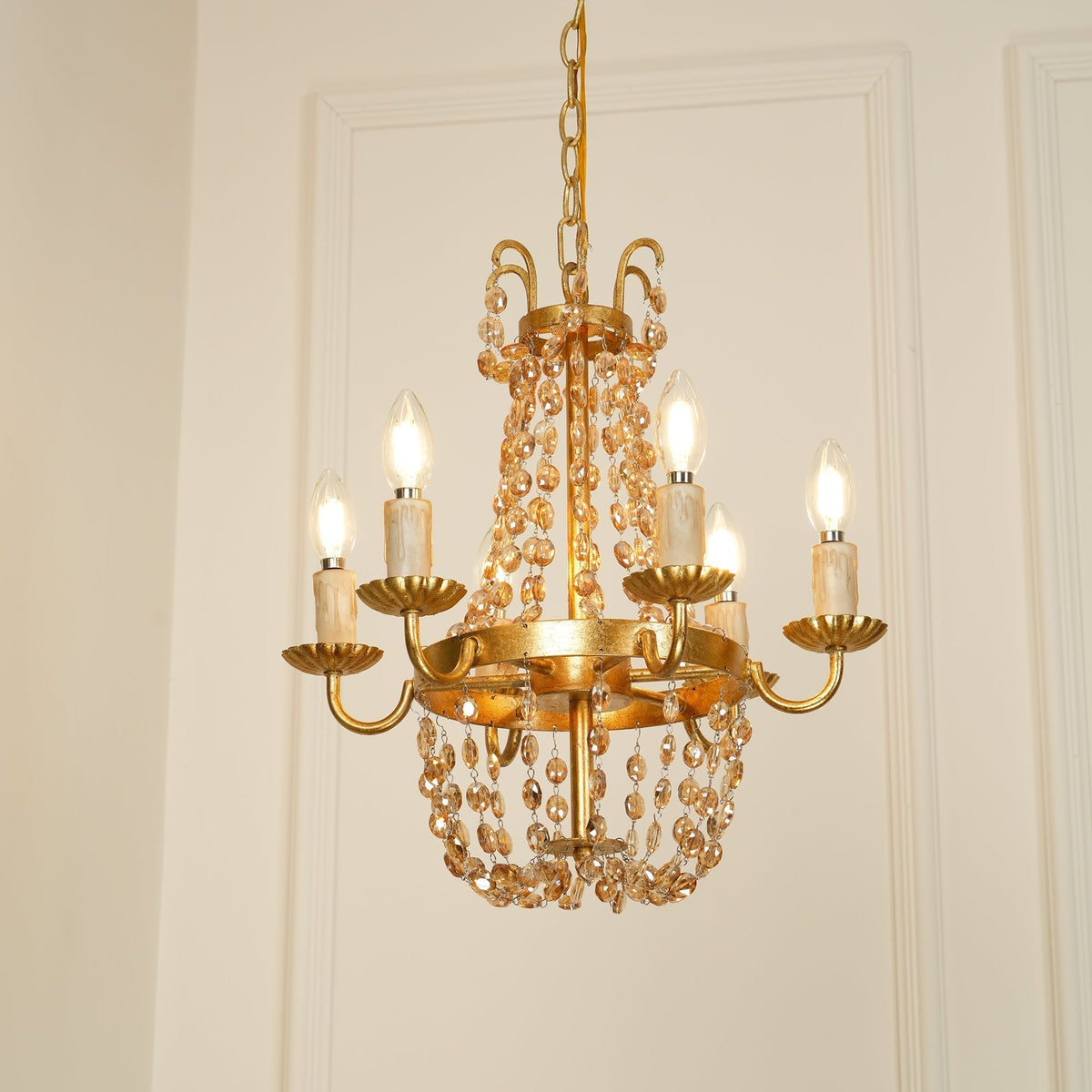 Luxinine candelabru Vintage Flea Market cu Cristale