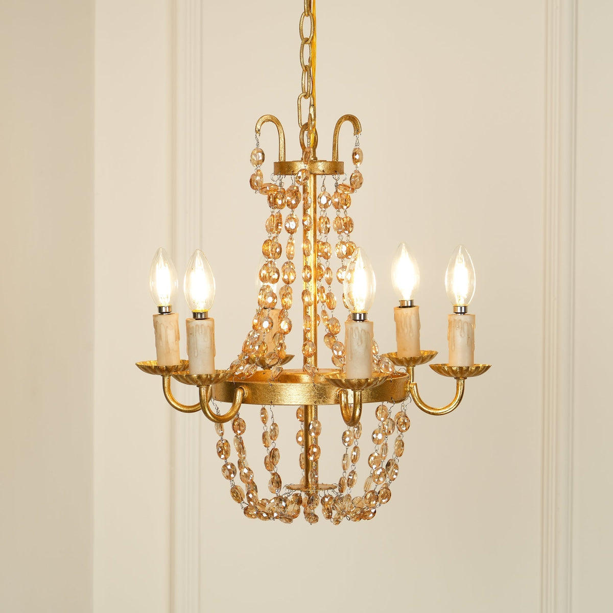 Luxinine candelabru Vintage Flea Market cu Cristale