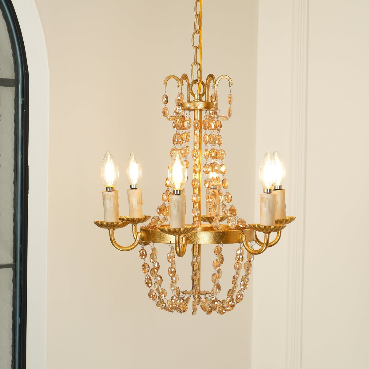 Luxinine candelabru Vintage Flea Market cu Cristale