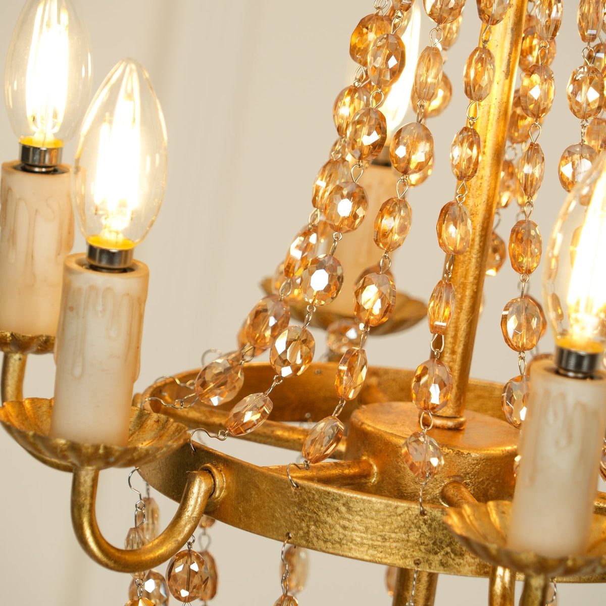 Luxinine candelabru Vintage Flea Market cu Cristale