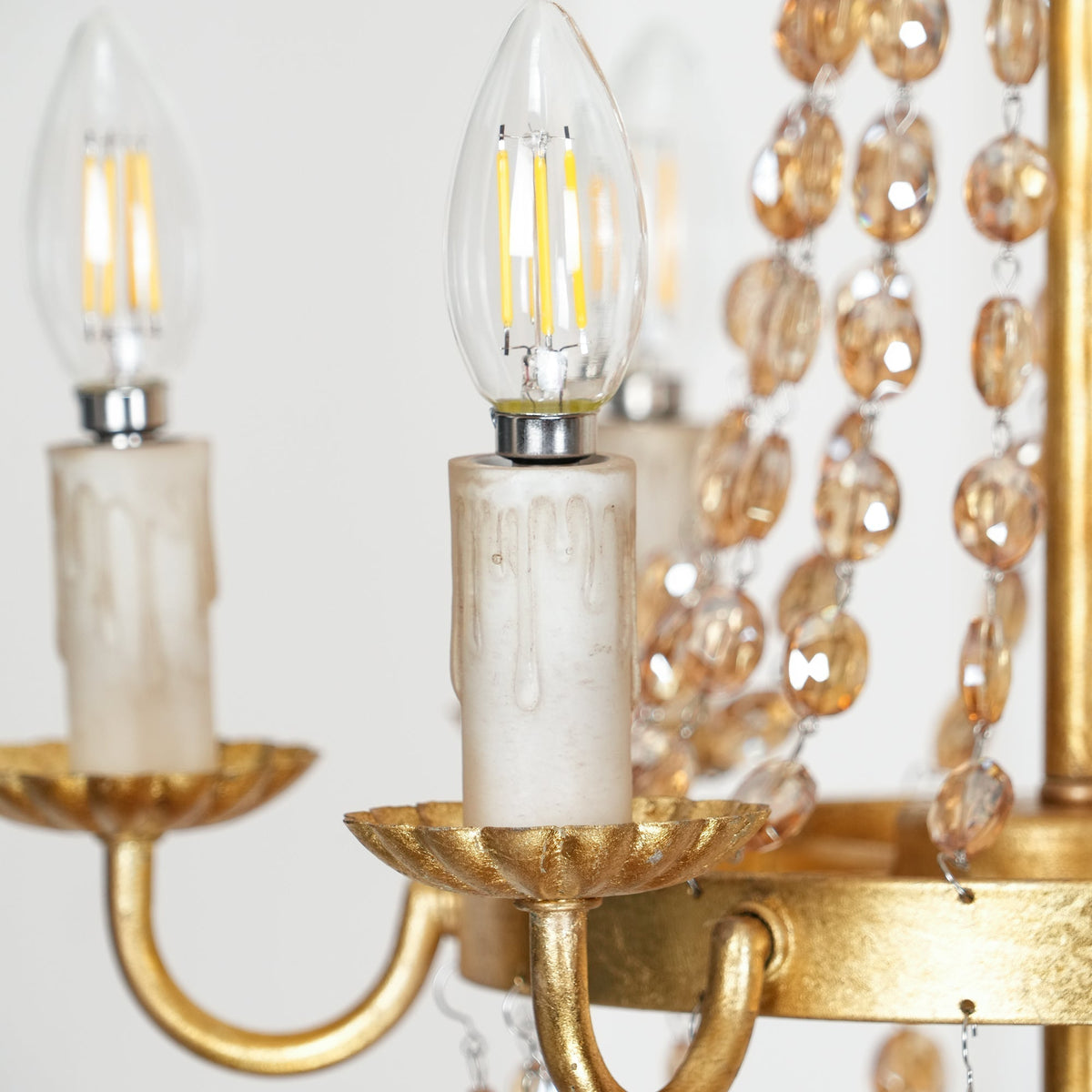 Luxinine candelabru Vintage Flea Market cu Cristale