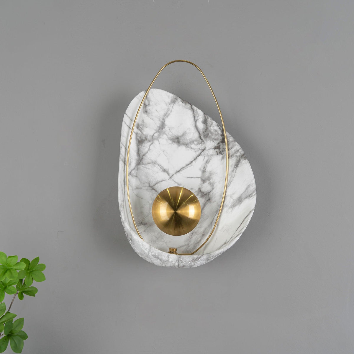 Vethaora aplică de perete din rășină, premium, în stil de artă nordică, cu aspect perlat