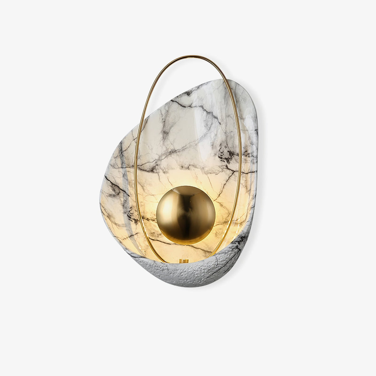 Vethaora aplică de perete din rășină, premium, în stil de artă nordică, cu aspect perlat