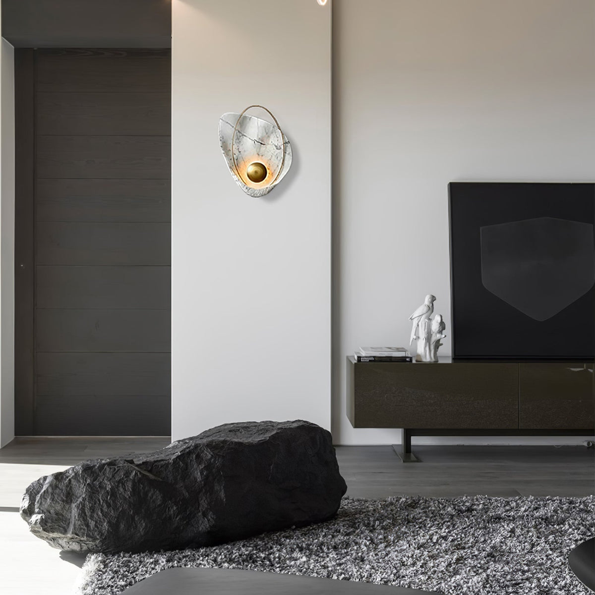 Vethaora aplică de perete din rășină, premium, în stil de artă nordică, cu aspect perlat