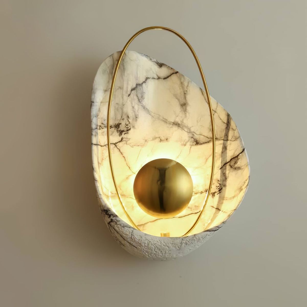 Vethaora aplică de perete din rășină, premium, în stil de artă nordică, cu aspect perlat