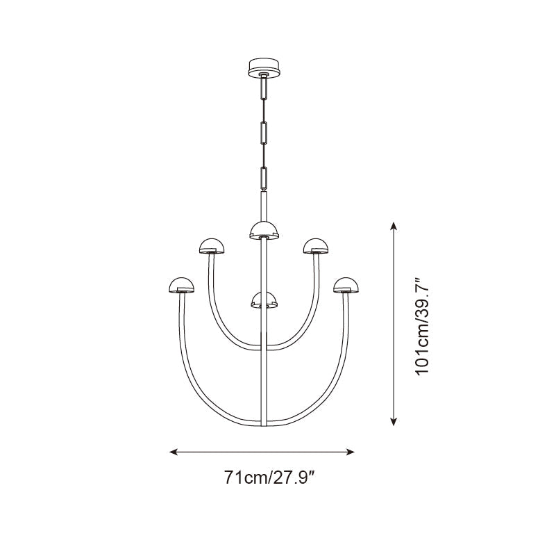 Pedra candelabru din alabastru cu geometrie minimalistă în arc