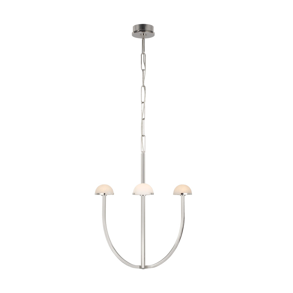 Pedra candelabru din alabastru cu geometrie minimalistă în arc