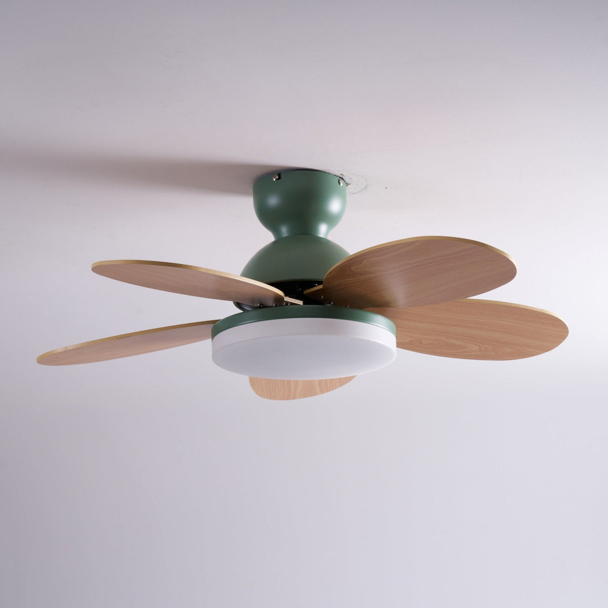 Eireise ventilator de tavan cu lumină din sticlă, multicolor, pentru camera copiilor