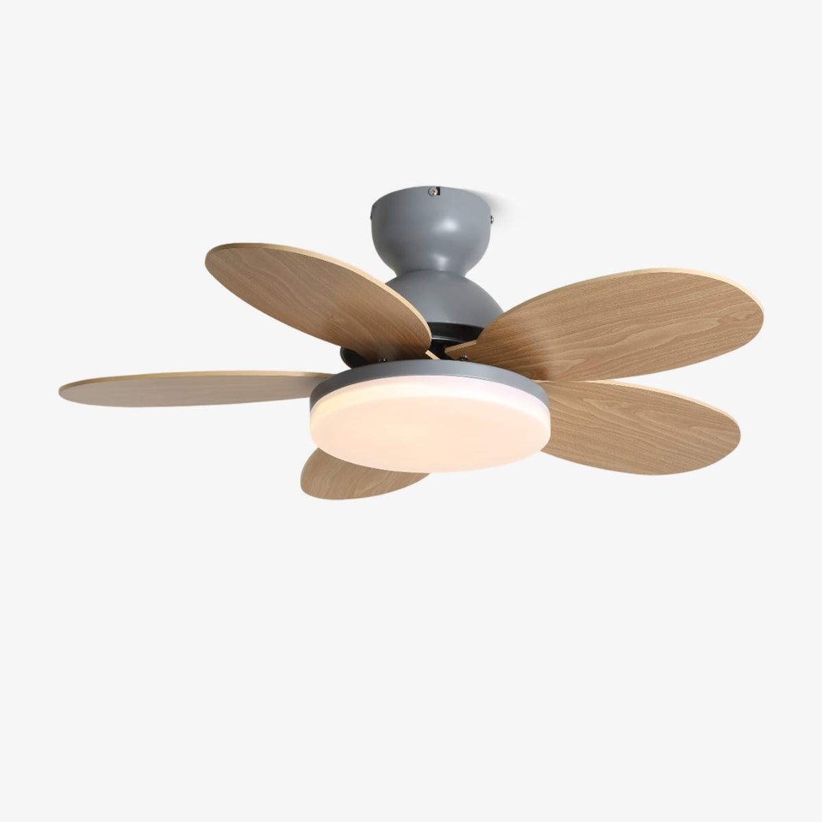 Eireise ventilator de tavan cu lumină din sticlă, multicolor, pentru camera copiilor