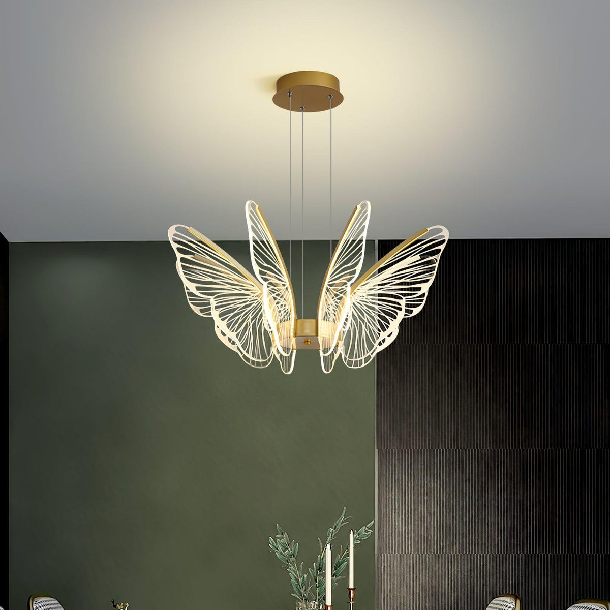 Zorvi candelabru Aripă de Fluture cristal