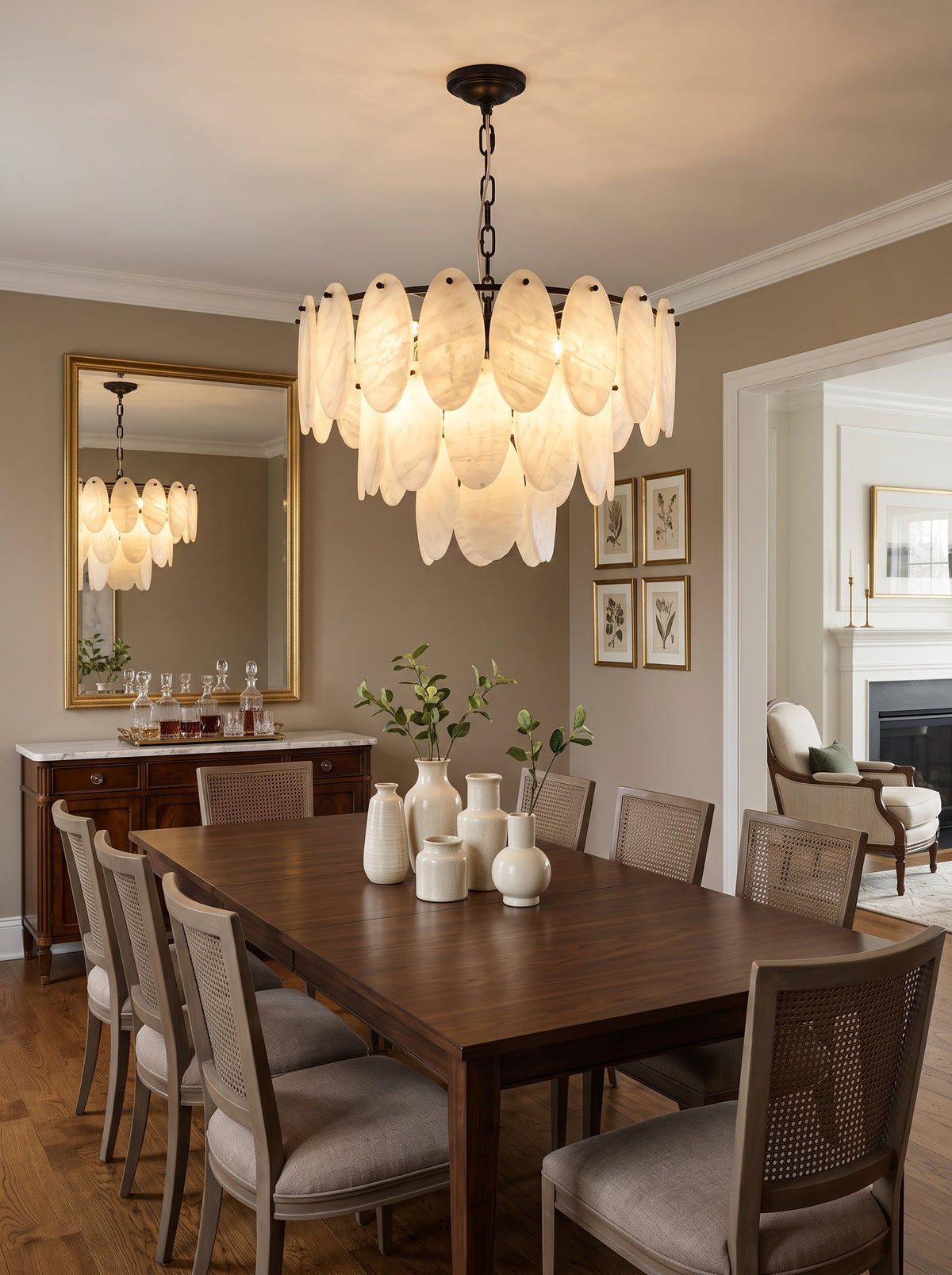 Elmsford Candelabru din alabastru