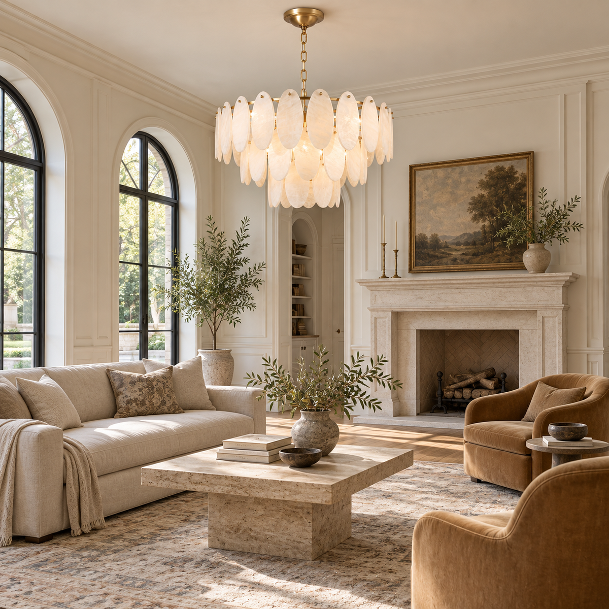 Elmsford Candelabru din alabastru