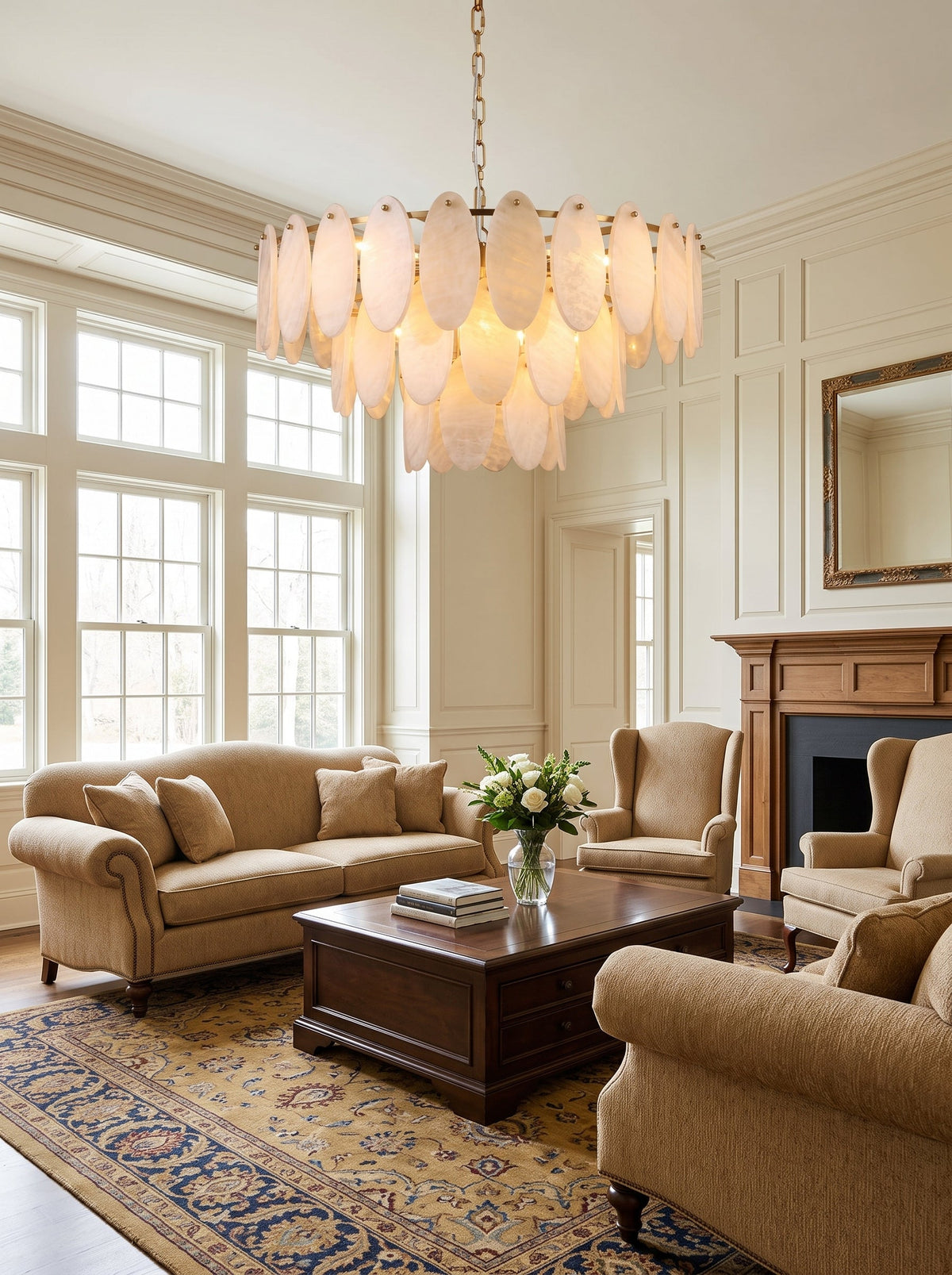 Elmsford Candelabru din alabastru