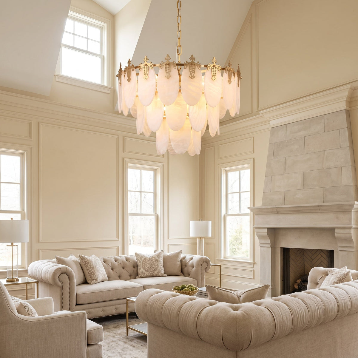 Fallowstone Candelabru botanic din alabastru