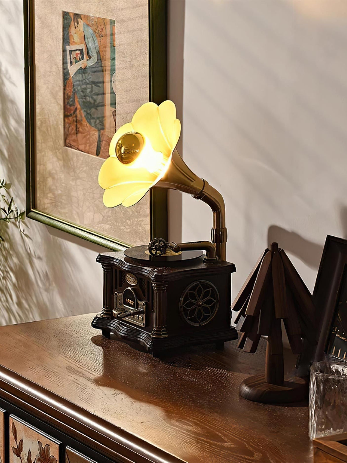 Phonograph lampă de masă