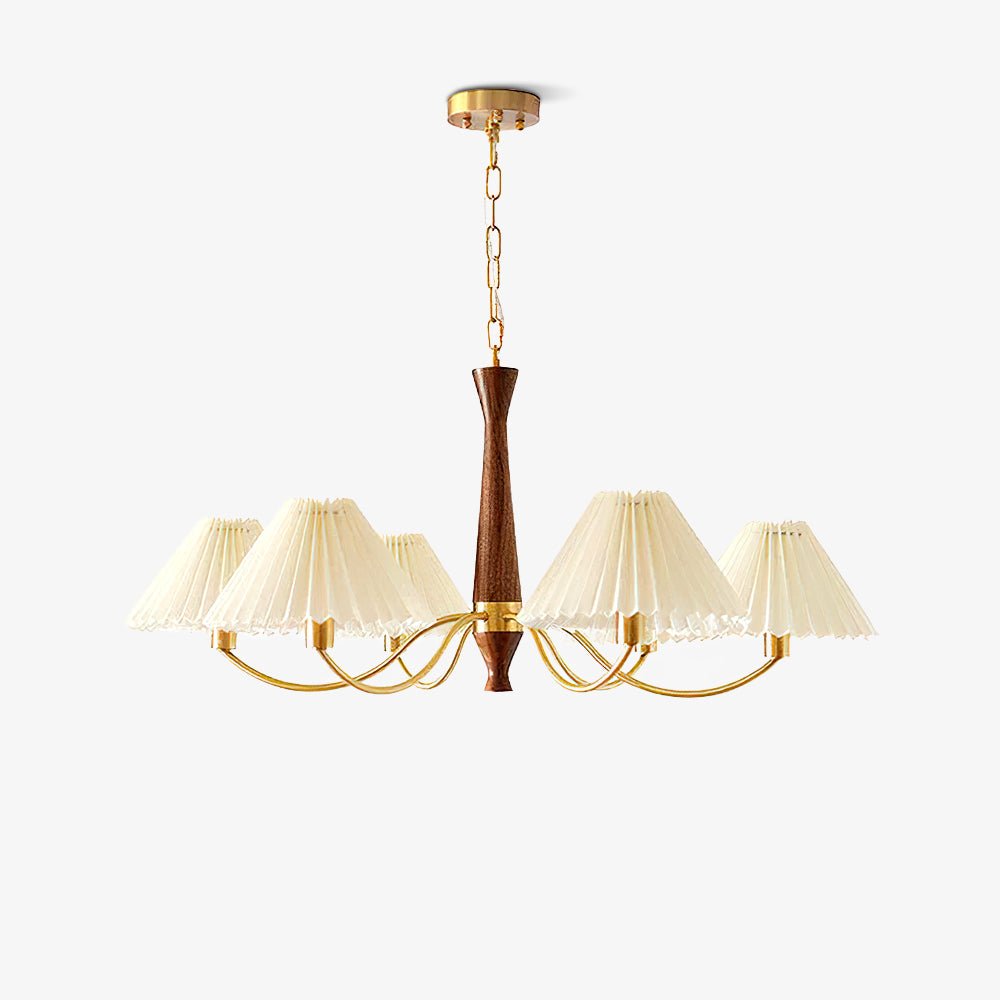 Zarn candelabru din material textil, plisat