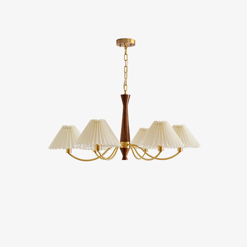 Zarn candelabru din material textil, plisat