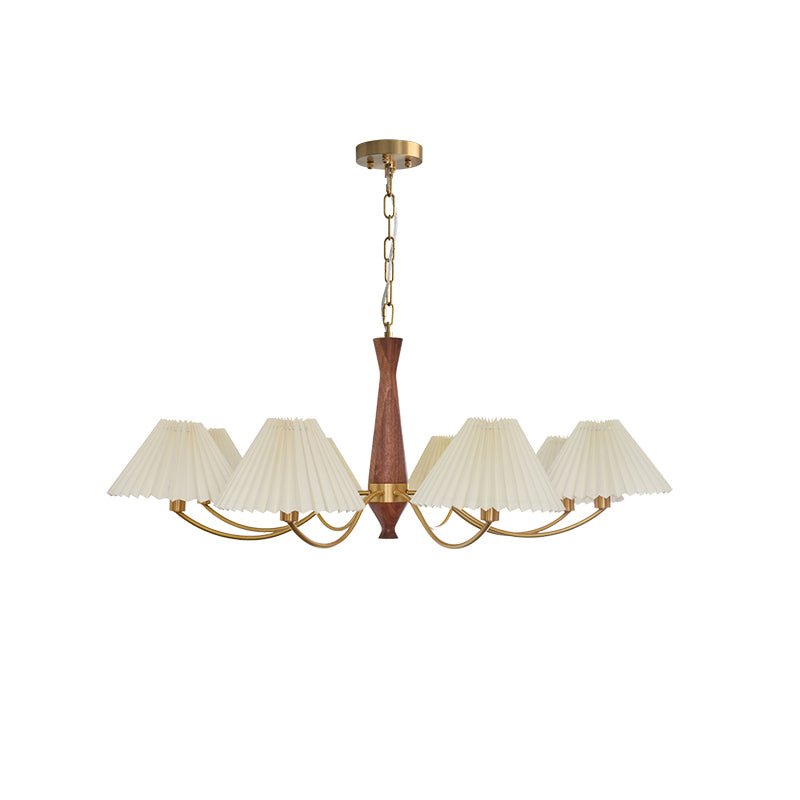 Zarn candelabru din material textil, plisat