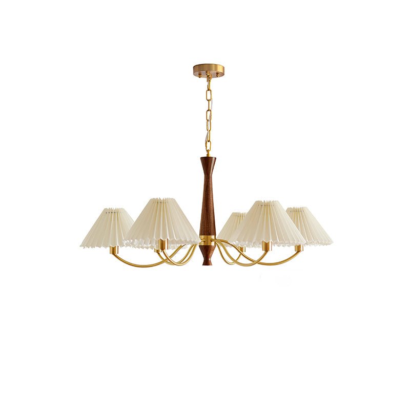 Zarn candelabru din material textil, plisat