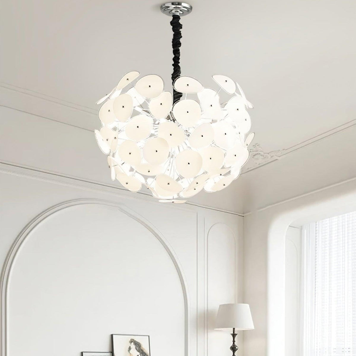 Thera candelabru din sticlă, artistic, cu glob