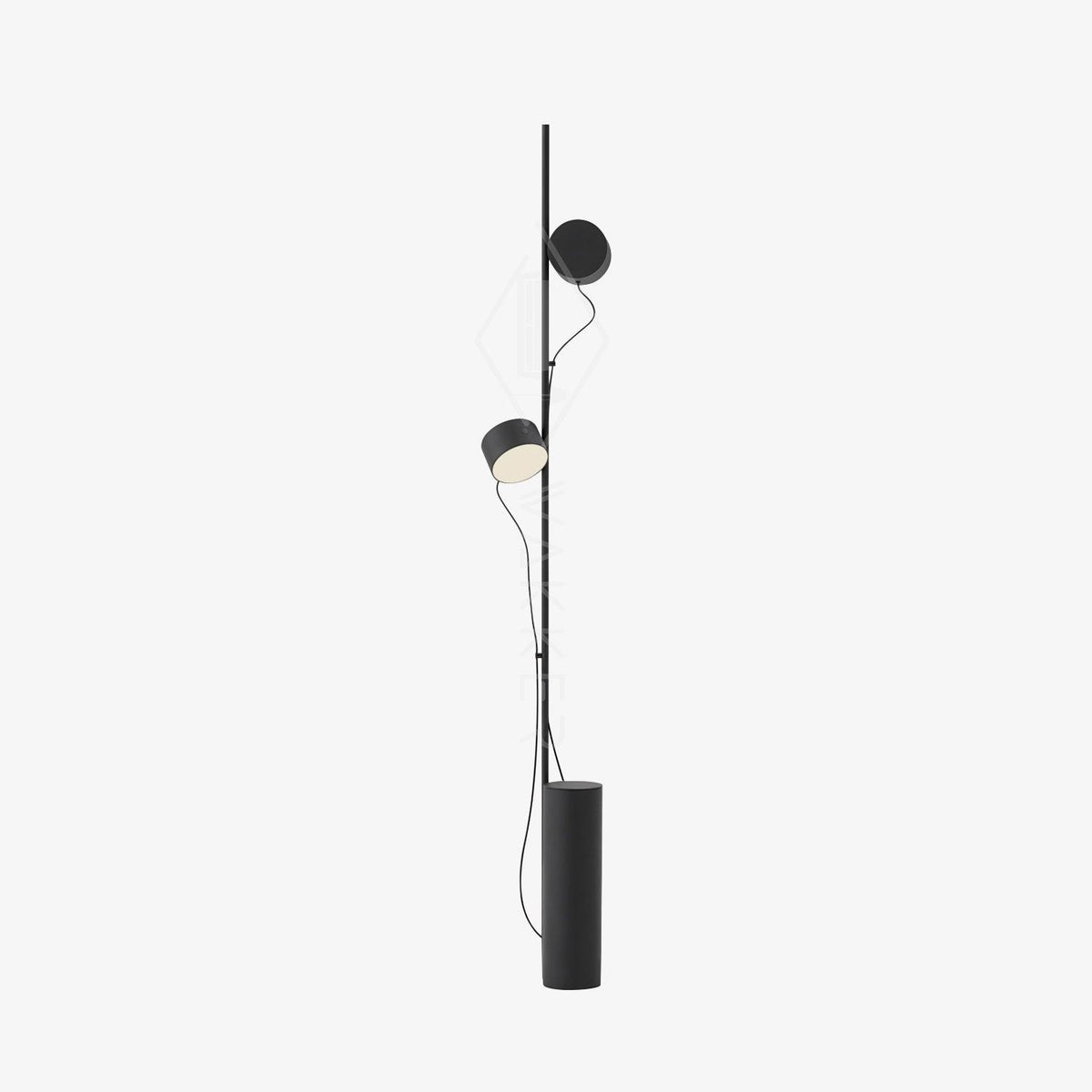 Avi lampadar modern Cilindric/Liniar, metal, negru, dormitor