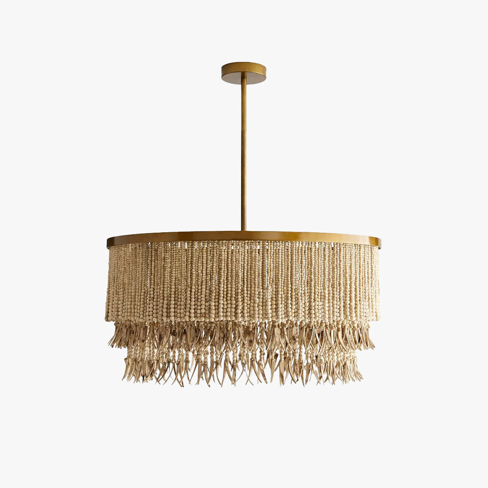 Odette candelabru cu perle de lemn și cocos