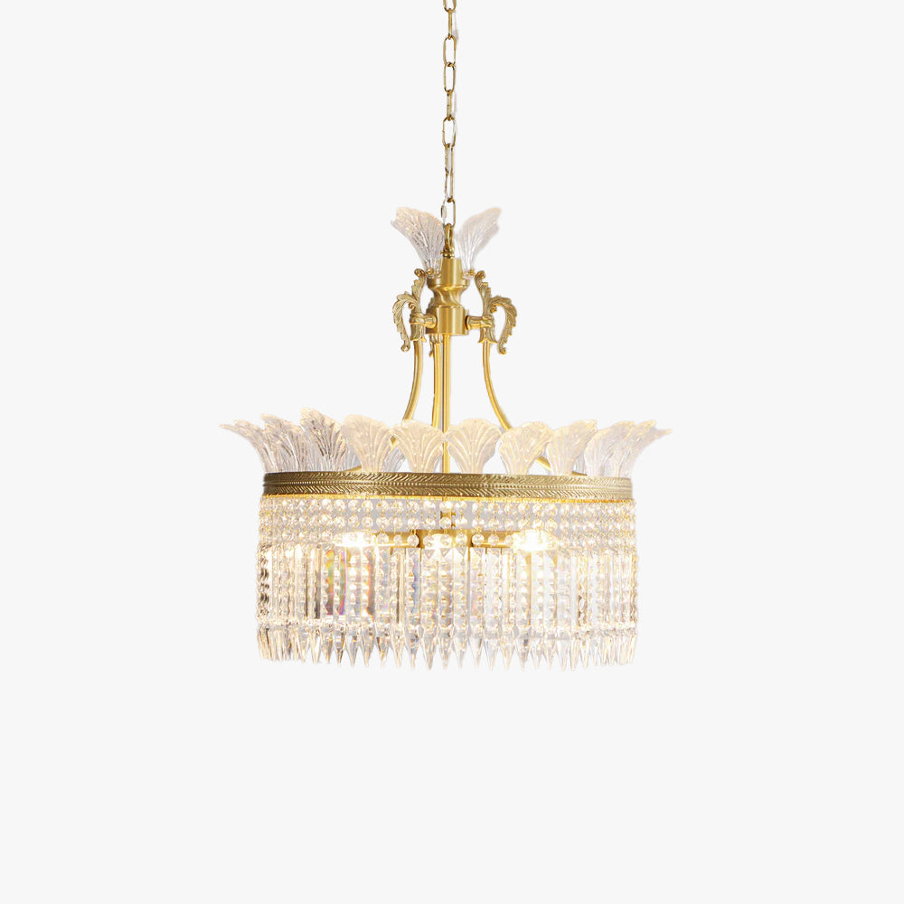 Xelra candelabru din alamă și cristal