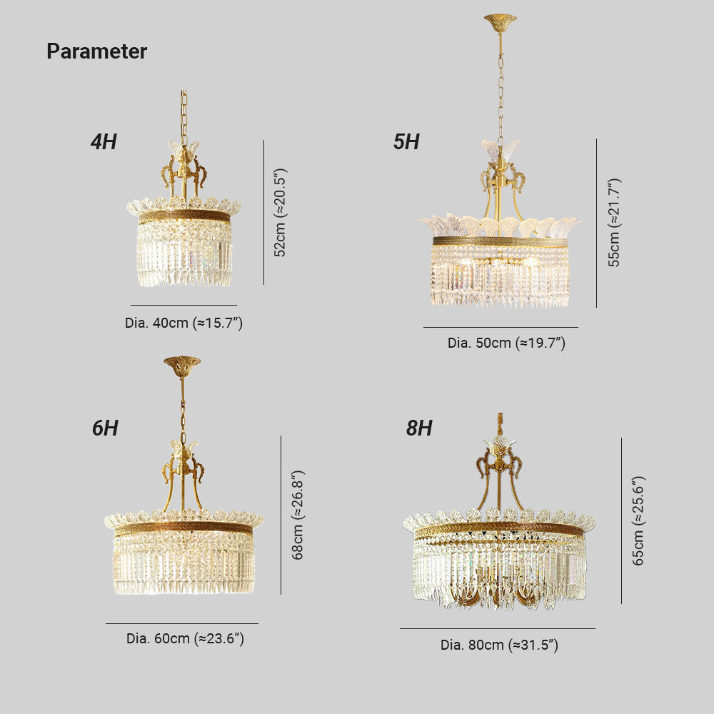 Xelra candelabru din alamă și cristal