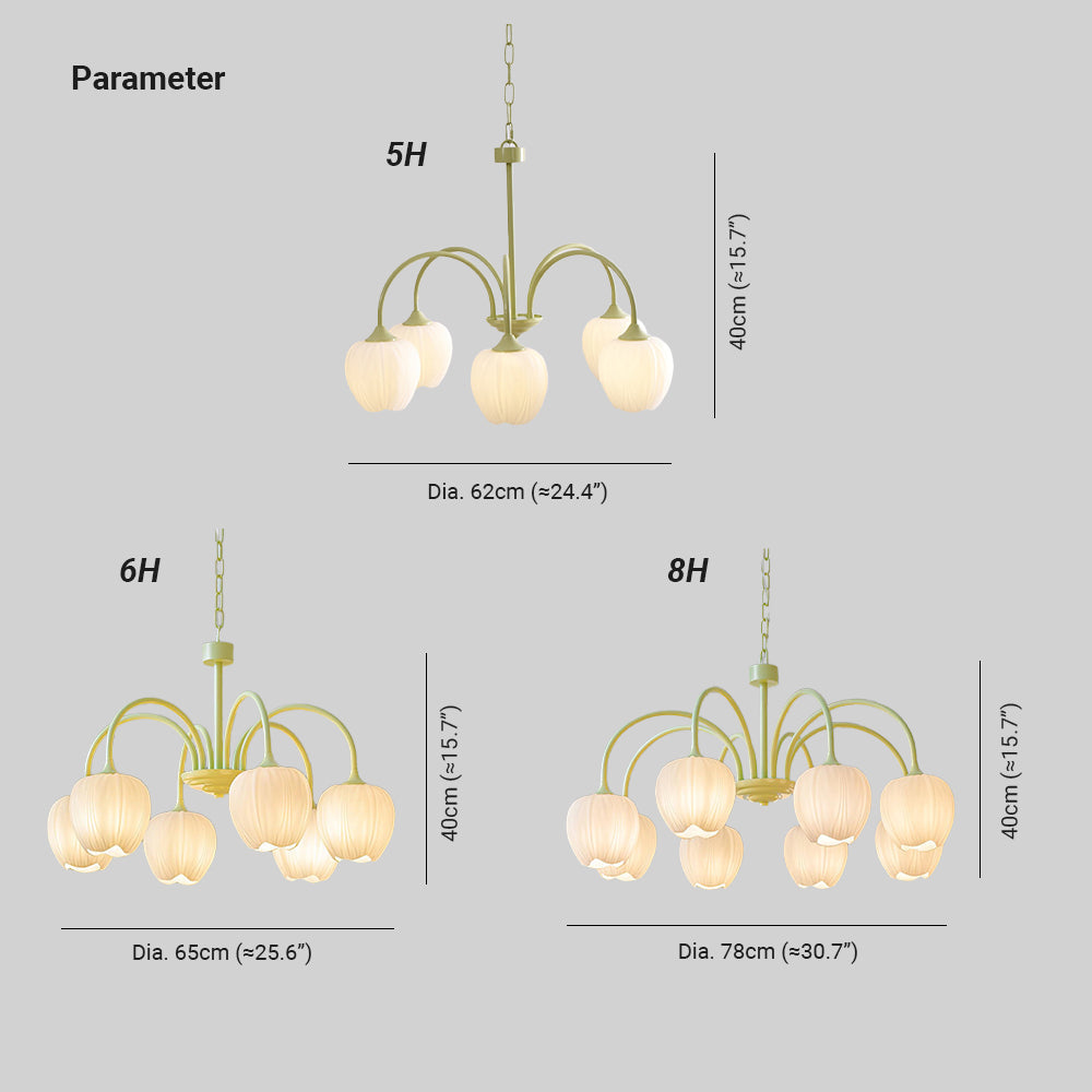 Candelabru Tulip Fresh din sticlă