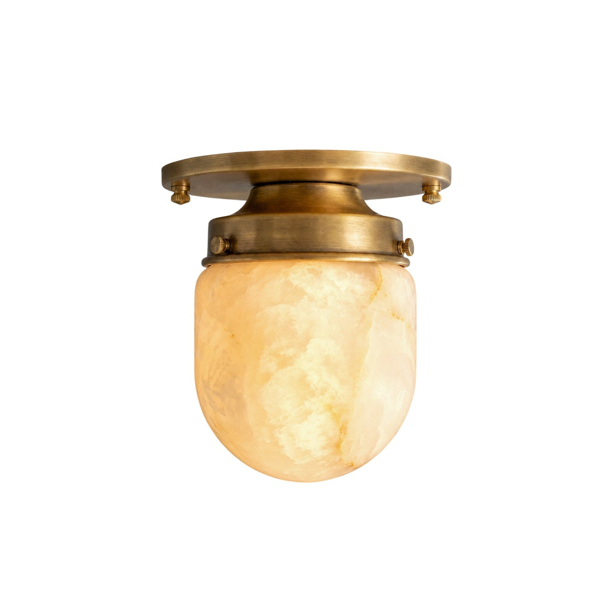 Bullet-shaped plafonieră aplicată din alabastru