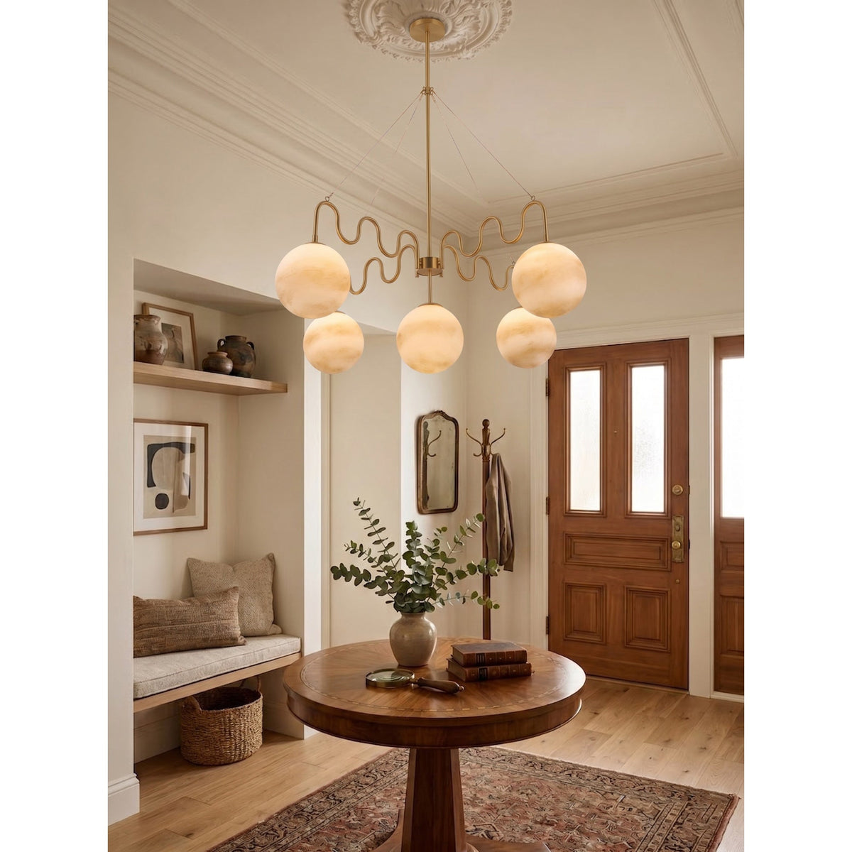 Eirinissa candelabru echilibrat din sticlă