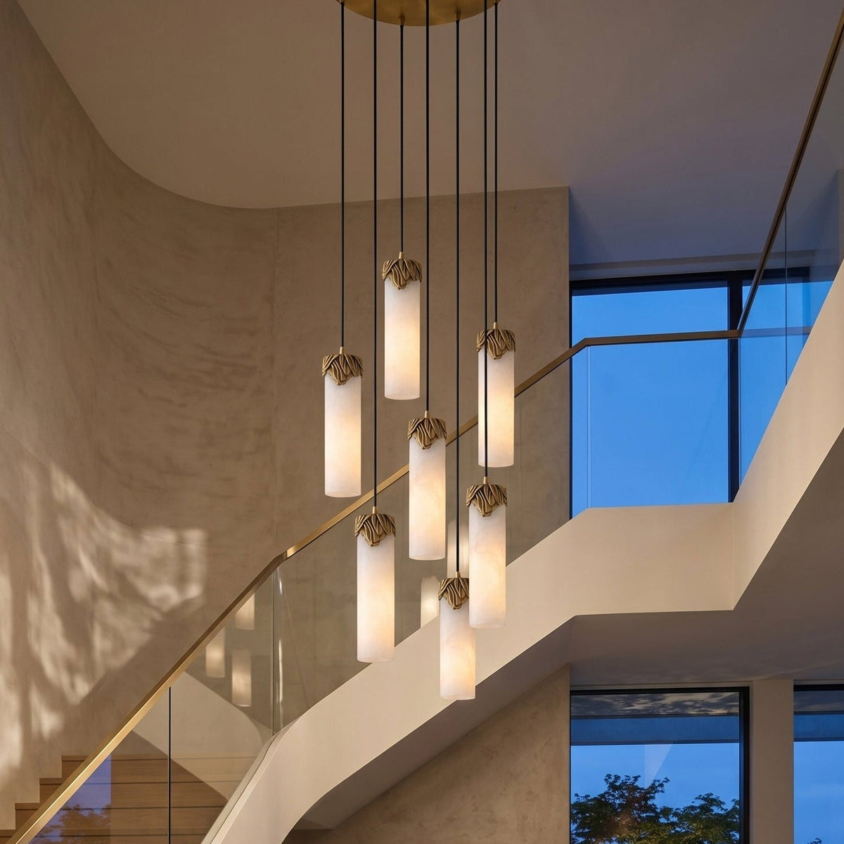 Eiralena Cascad candelabru din alabastru
