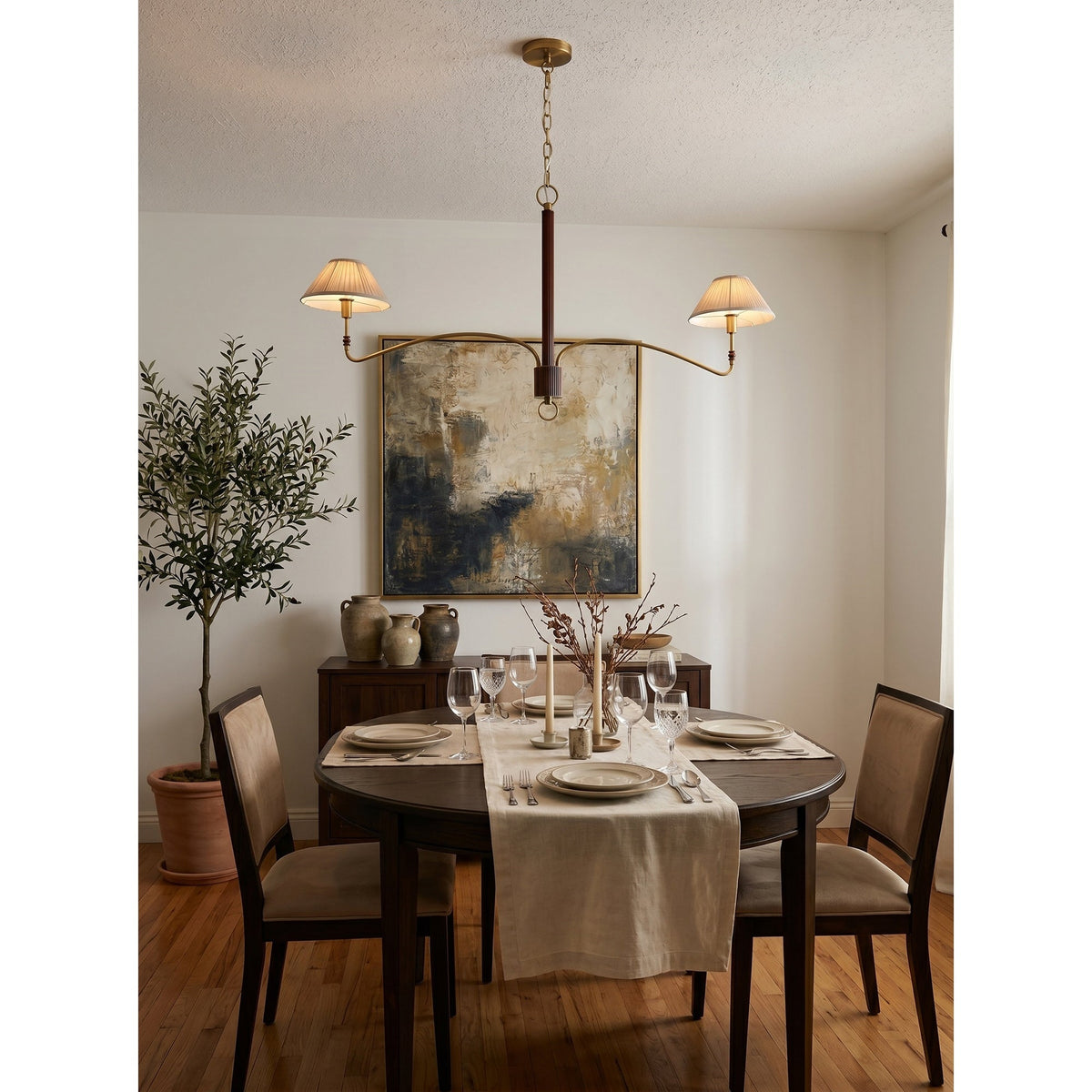 Fayron candelabru, plisat