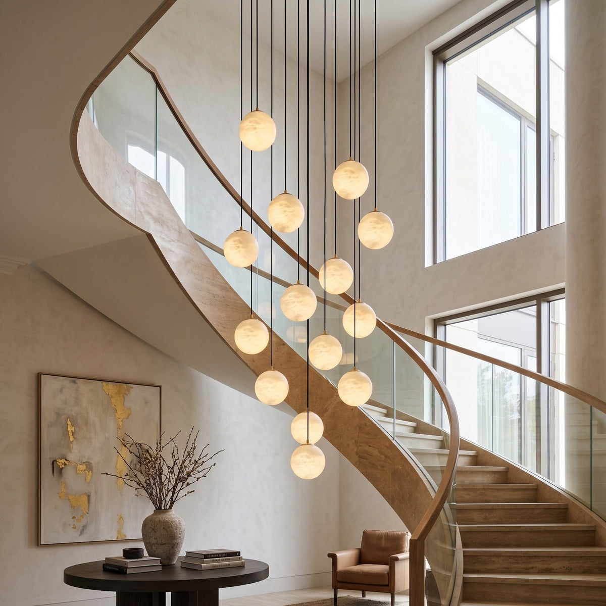 Savina candelabru din alabastru