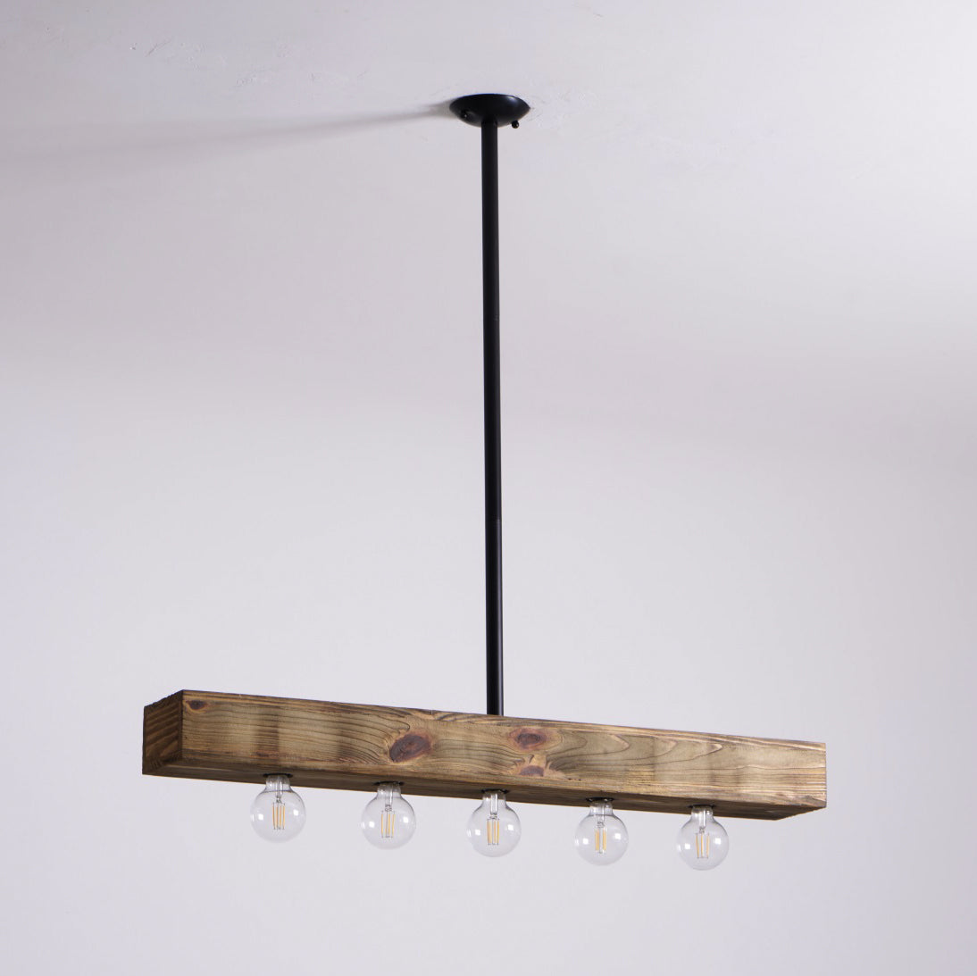 Siraen lemn-beam insulă candelabru