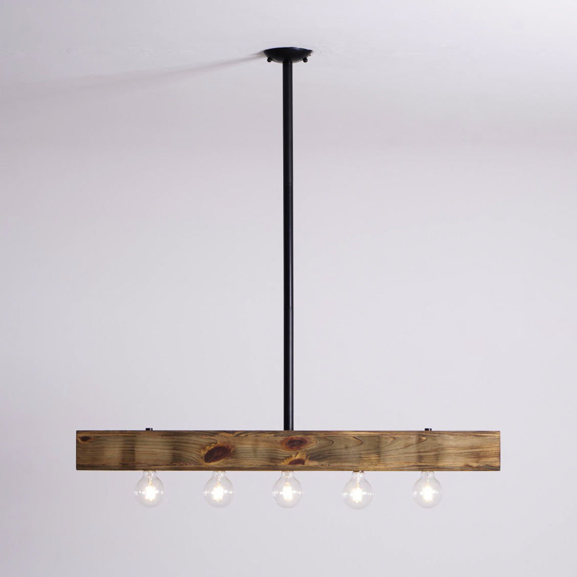 Siraen lemn-beam insulă candelabru