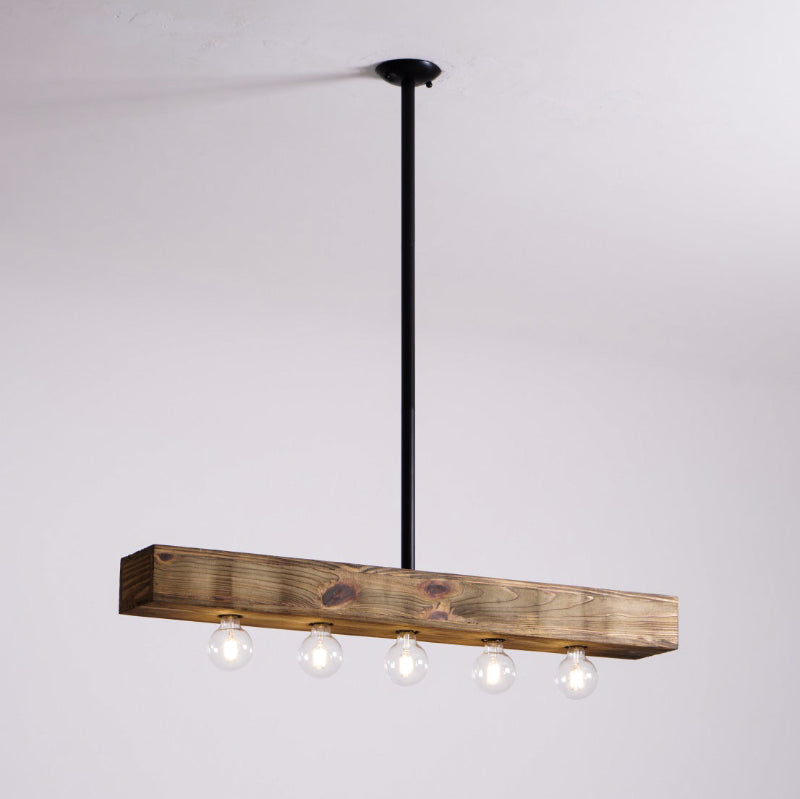 Siraen lemn-beam insulă candelabru