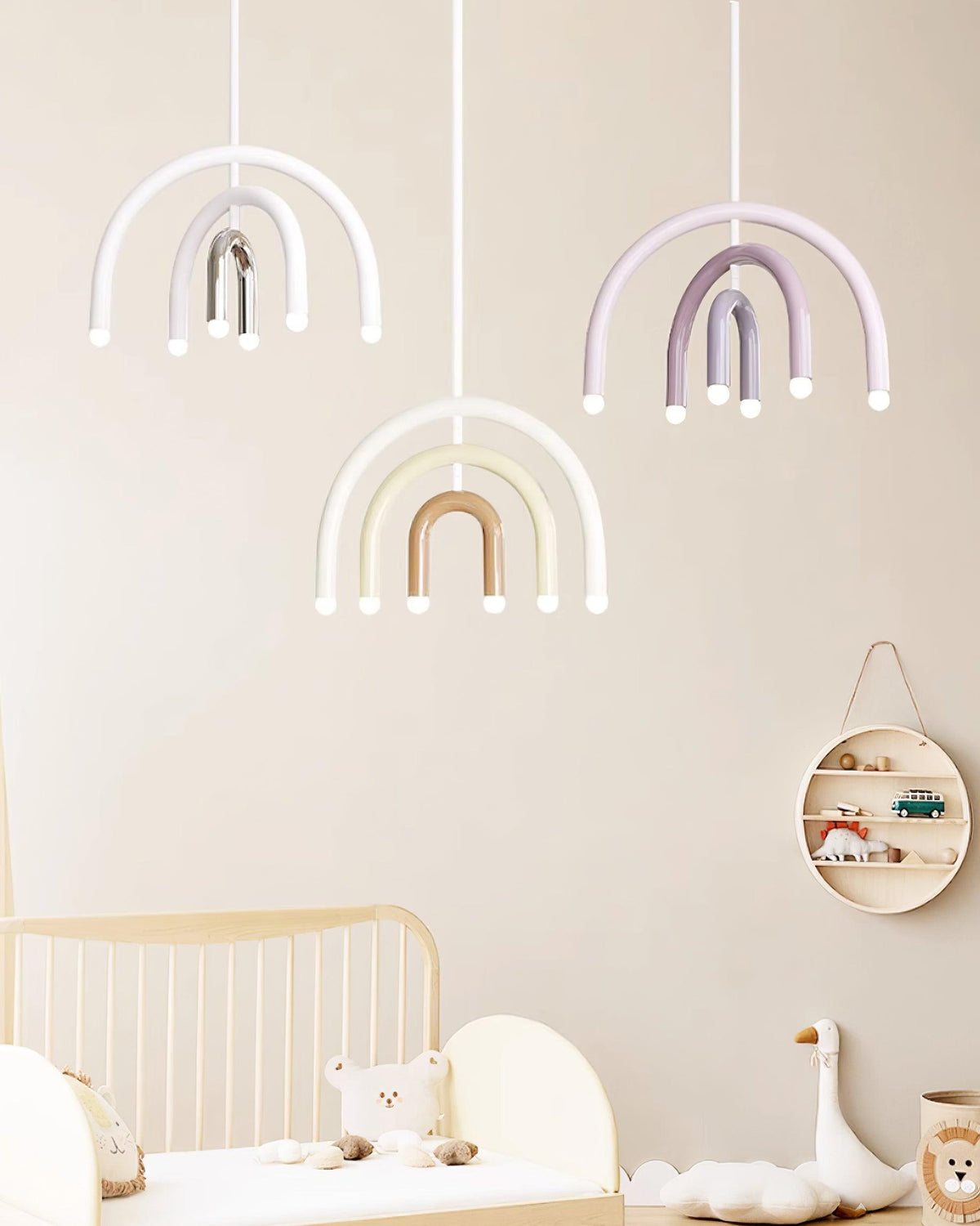 Lampă suspendată Rainbow modern Arc din metal pentru living și sufragerie