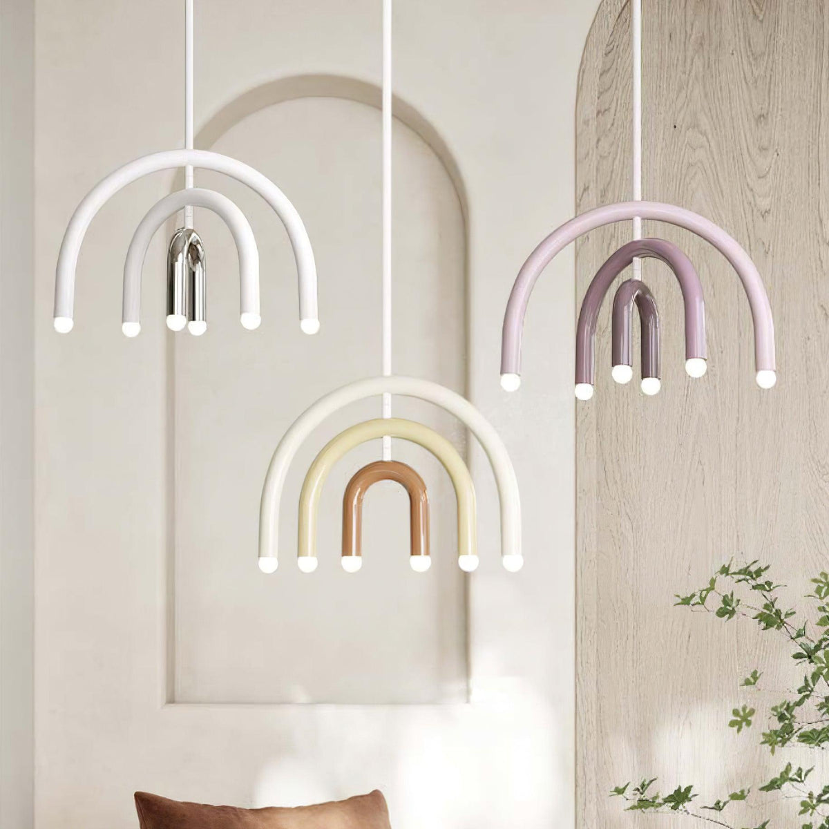 Lampă suspendată Rainbow modern Arc din metal pentru living și sufragerie