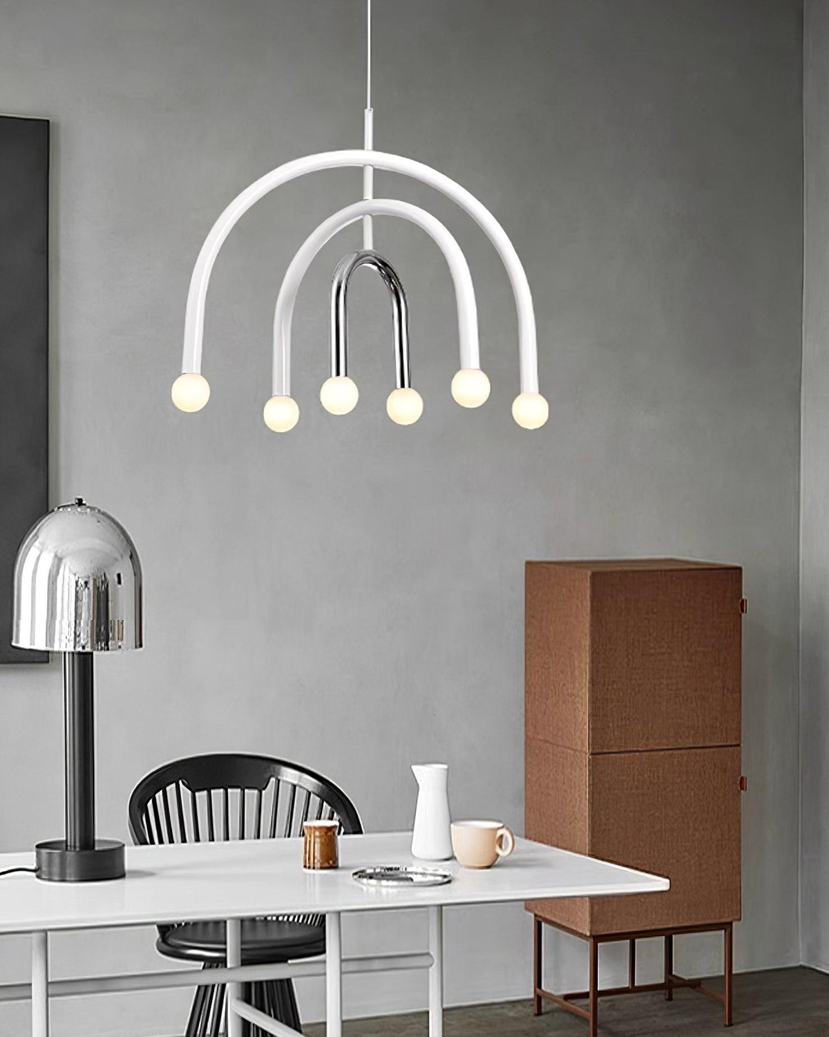 Lampă suspendată Rainbow modern Arc din metal pentru living și sufragerie