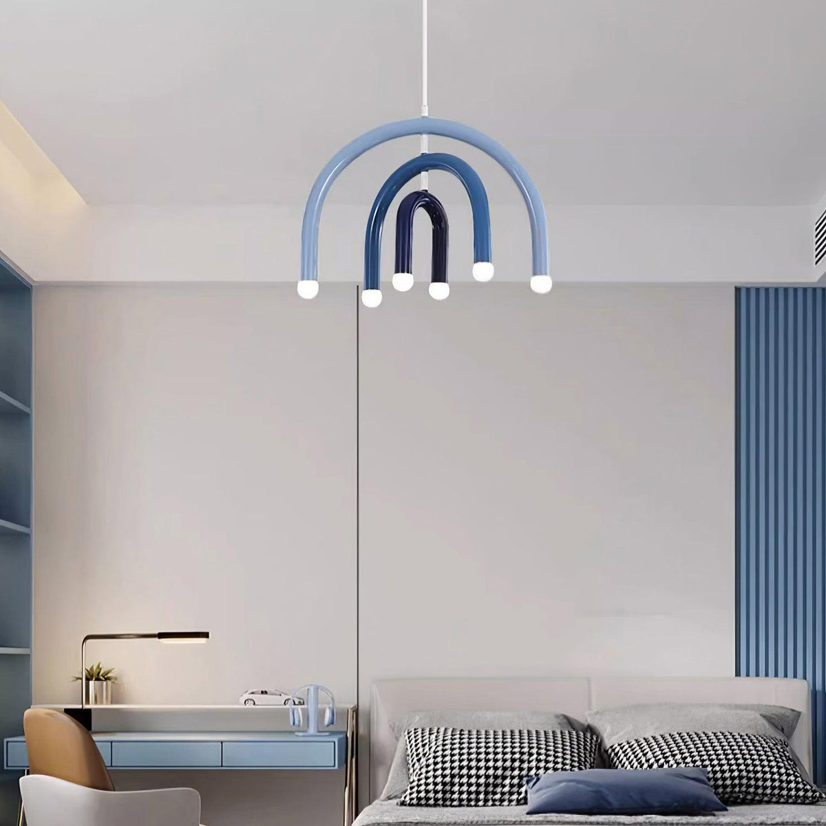 Lampă suspendată Rainbow modern Arc din metal pentru living și sufragerie