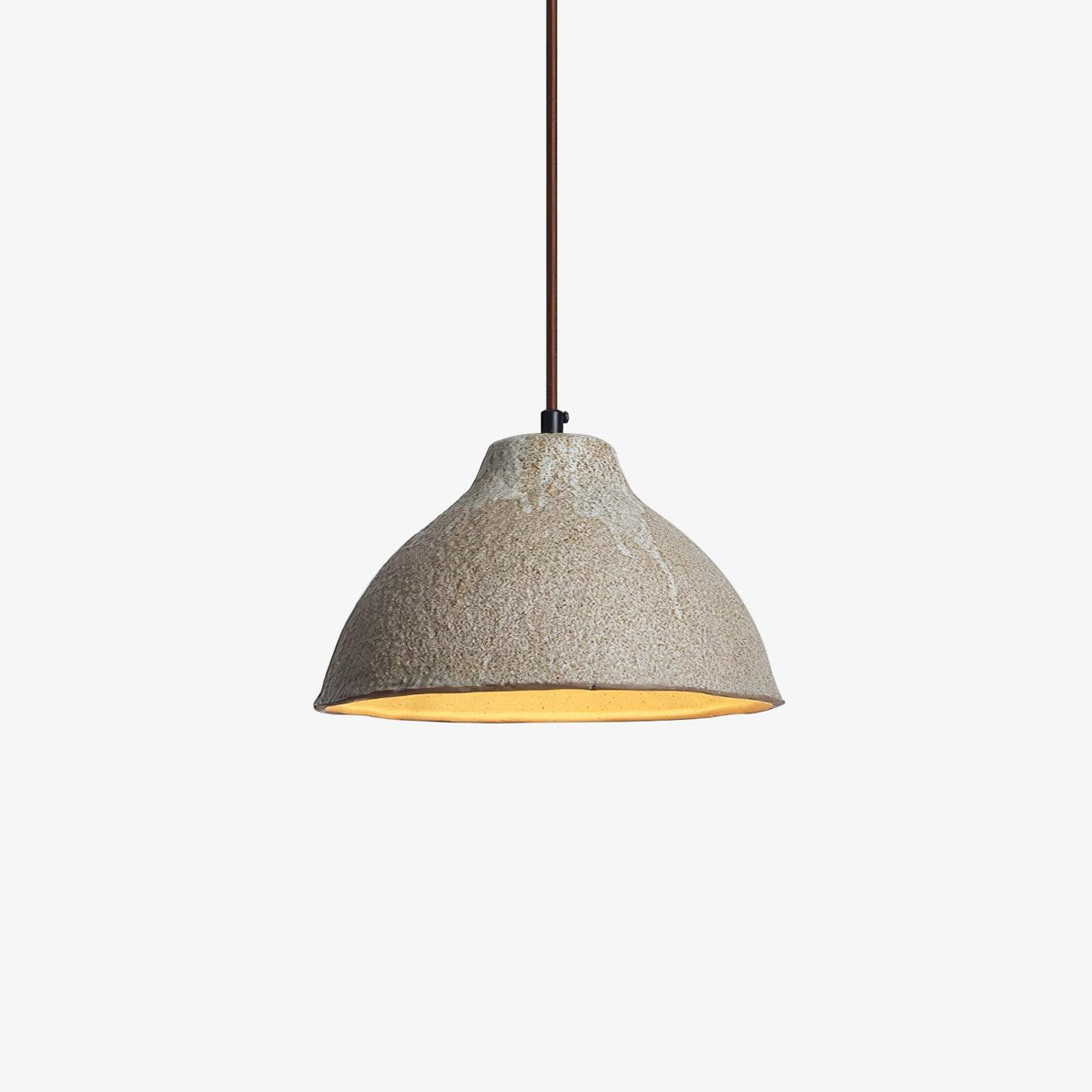 Aldaia lampă suspendată din ceramică și lemn, retro