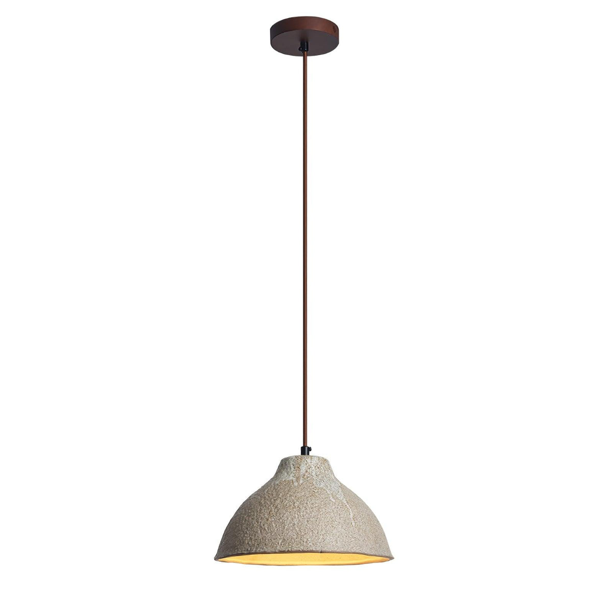 Aldaia lampă suspendată din ceramică și lemn, retro