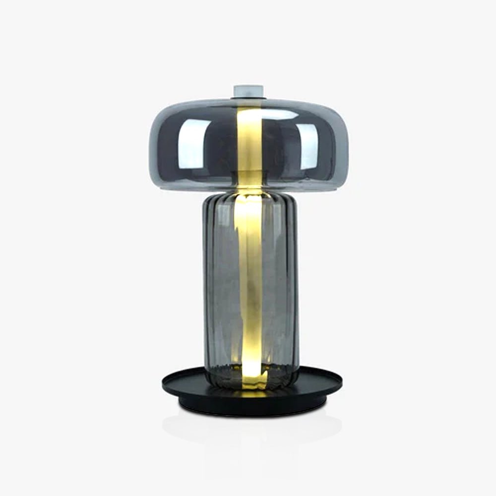 Svora lampă de masă modernă din sticlă